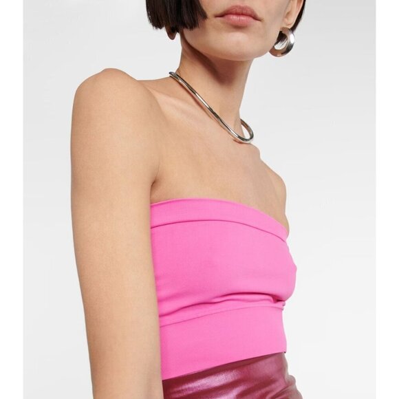 RICK OWENS Bandeau Top in Hot Pink Large New Womens Strapless Tube - Picture 1 of 16